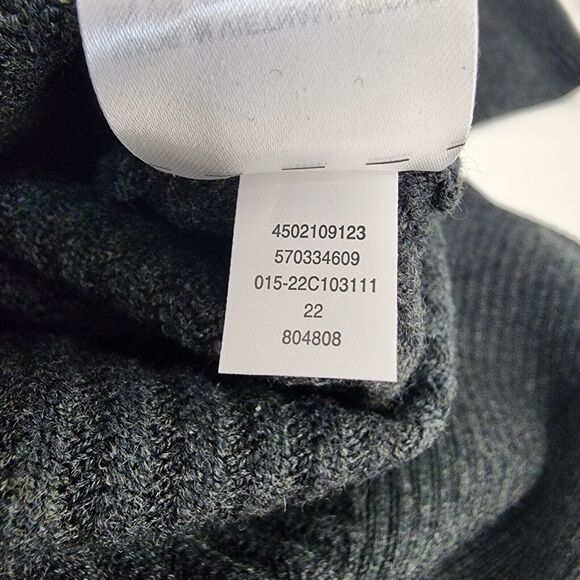 Chico's Tunic Sweater Women Size 2 US Large Gray Ribbed Asymmetrical Hem Classic - Picture 9 of 9